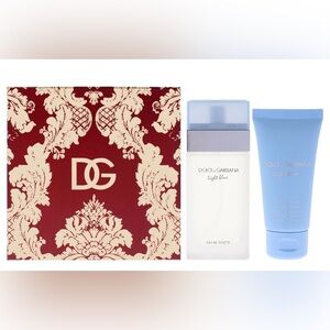 New in Box Dolce & Gabbana Light Blue 100 ml Fragrance Set with Red Box